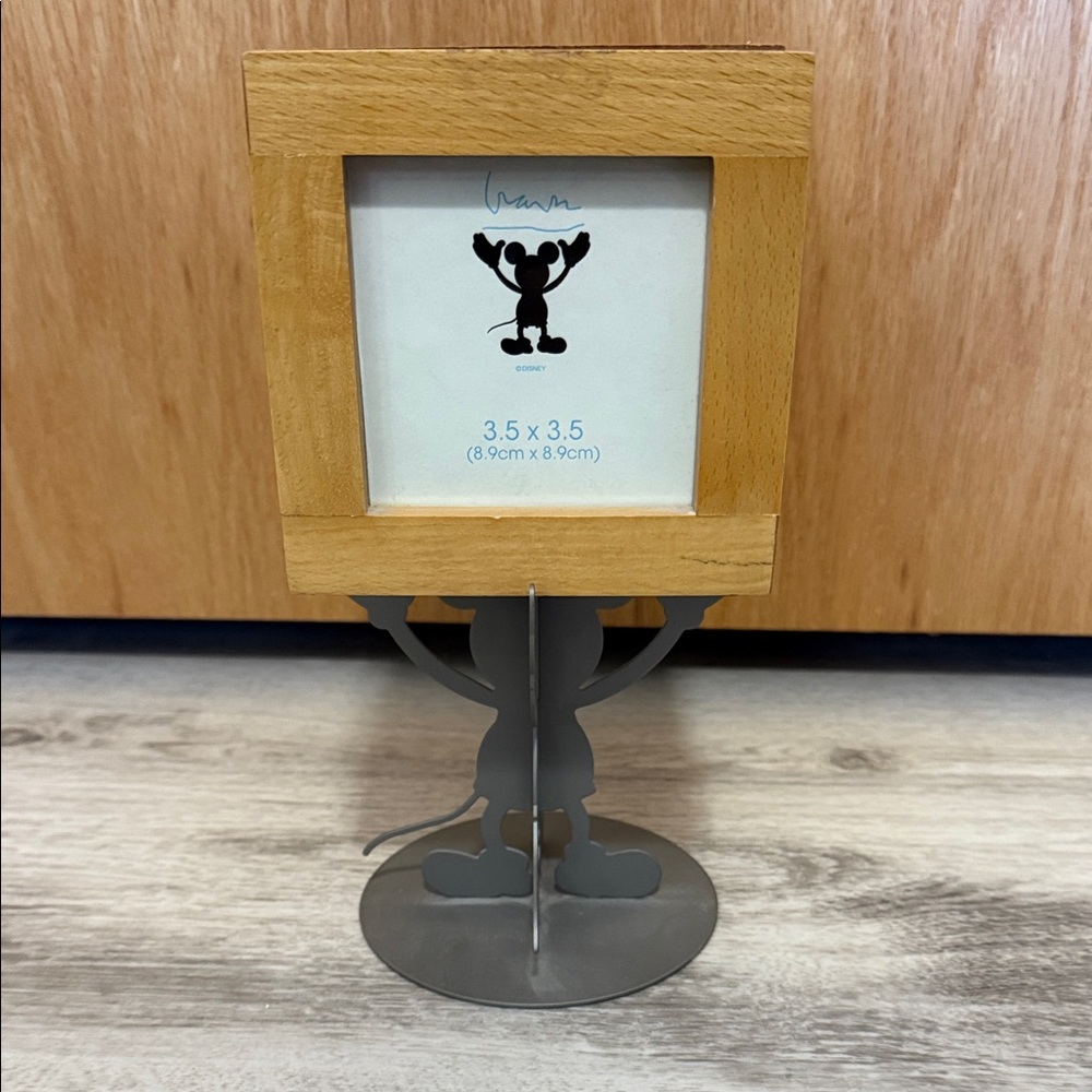 Disney Mickey Mouse Wood and Silver Frame